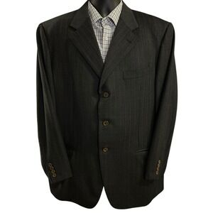 Ermenegildo Zegna Tessuto Wool Cashmere Pinstripe Blazer Tailored Mabro Italy 46